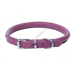 Ace Rolled Super SOFT Leather Dog Collar (Black, Green, Red, Purple)